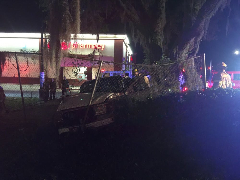 <p>Gainesville Police and Gainesville Fire Rescue responded to a crash at the intersection of NW 23rd Avenue and NW 43rd Street, where a truck hit the CVS. Pharmacy</p>