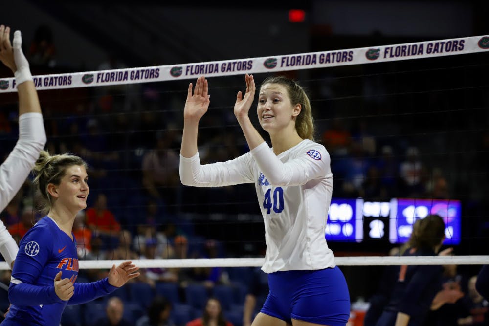 <p dir="ltr"><span>Redshirt junior opposite attacker Holly Carlton is second on Florida’s roster with 107 kills behind sophomore outside hitter Thayer Hall (169). Carlton played a major role on the blocking front in UF’s 3-1 win over Georgia on Sunday afternoon in the O’Connell Center and will be vital in UF’s match at Kentucky on Sunday.</span></p>