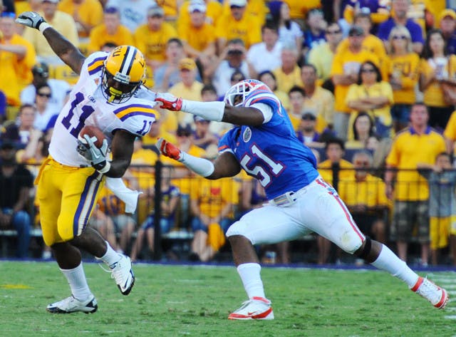 Linebacker Michael Taylor (51) replaced Jelani Jenkins in the Gators’ second straight lopsided loss on Saturday, and more changes could be coming as Florida’s hopes of winning the SEC slowly dwindle.