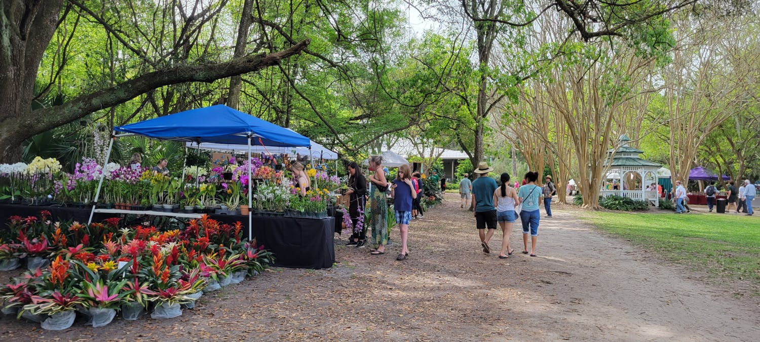 Families strolled through the festival&#x27;s attractions at the Kanapaha Botanical Gardens on March 19 and 20.