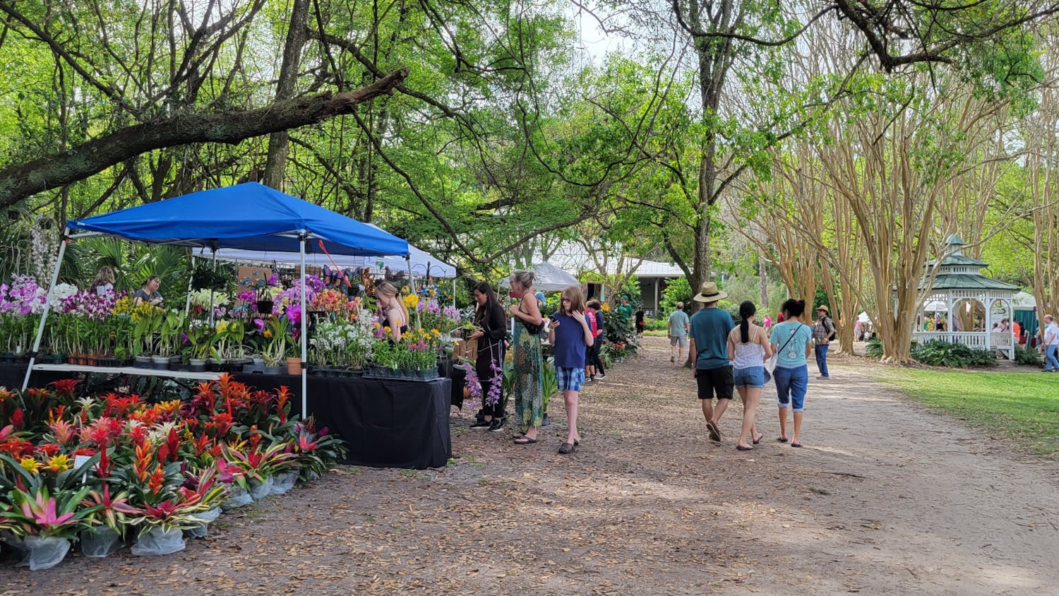 Families strolled through the festival&#x27;s attractions at the Kanapaha Botanical Gardens on March 19 and 20.