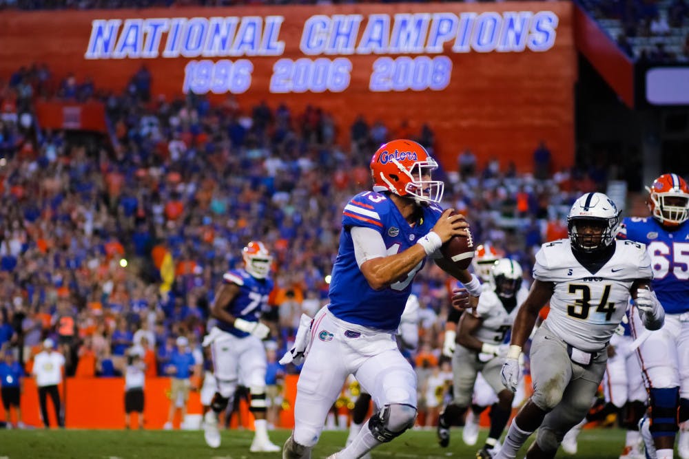 <p>Quarterback Feleipe Franks went 16-for-24 for 219 yards and five touchdowns in the first half against Charleston Southern before being subbed out for the second half. </p>
