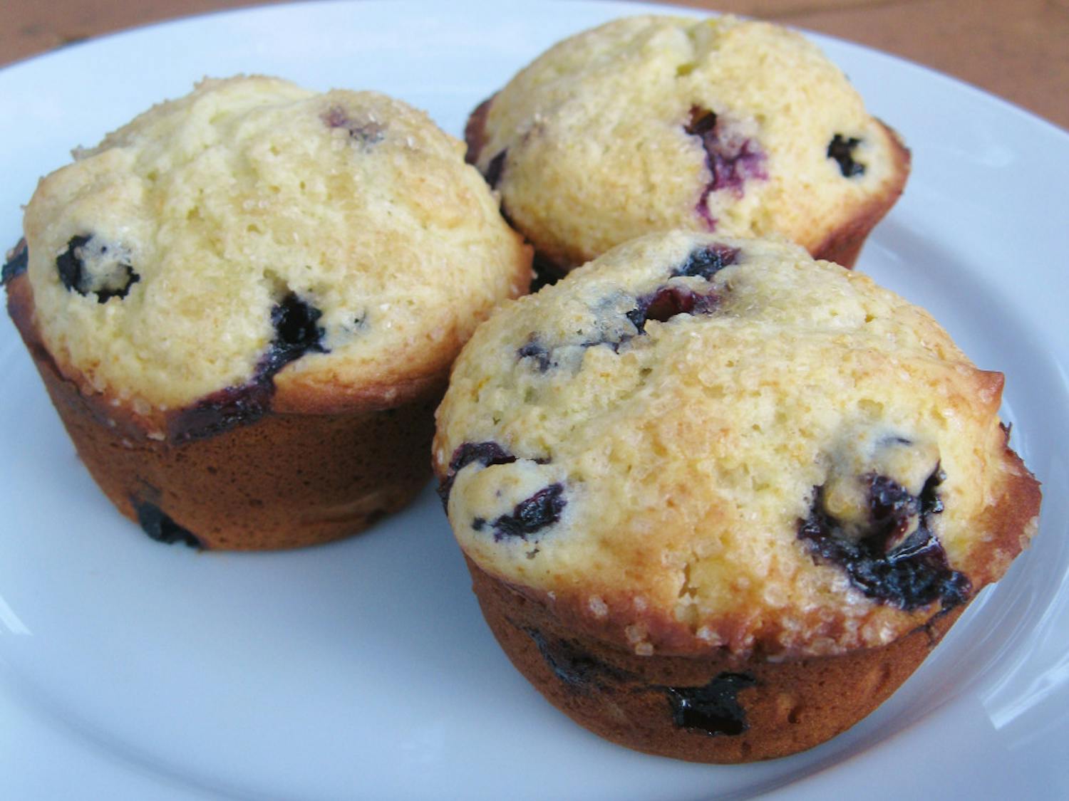 Orange and blueberry muffins