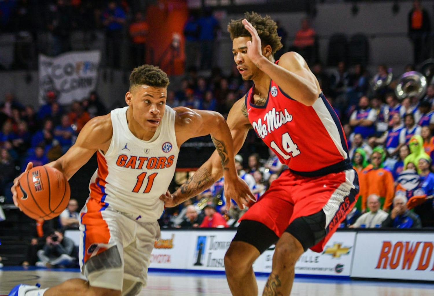 Freshman forward Keyontae Johnson made his fourth career start against Ole Miss on Wednesday. He finished with 15 points and six rebounds in the Gators' 90-86 overtime win over the Rebels.