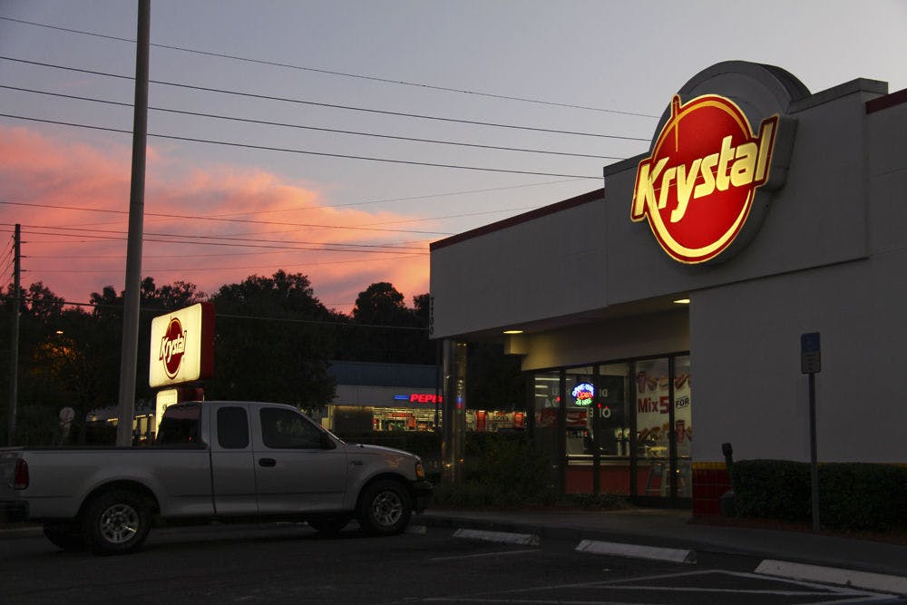<p class="p1">Krystal celebrated its 82nd birthday Tuesday by offering 82-cent hamburgers and a small drink throughout the day.</p>
