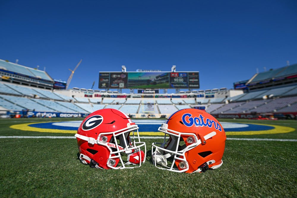 The Florida Gators face off against the Georgia Bulldogs at TIAA Bank Field at Everbank Stadium, Saturday, Nov. 1, 2025, in Jacksonville, Fla.