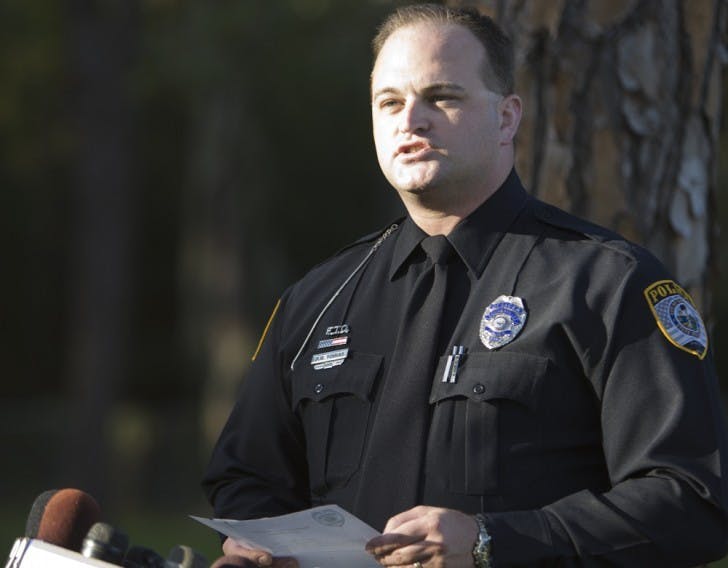 Gainesville Police spokesman Ben Tobias spoke with reporters Friday afternoon about the department charging Pedro Bravo with the murder of Christian Aguilar.&nbsp;