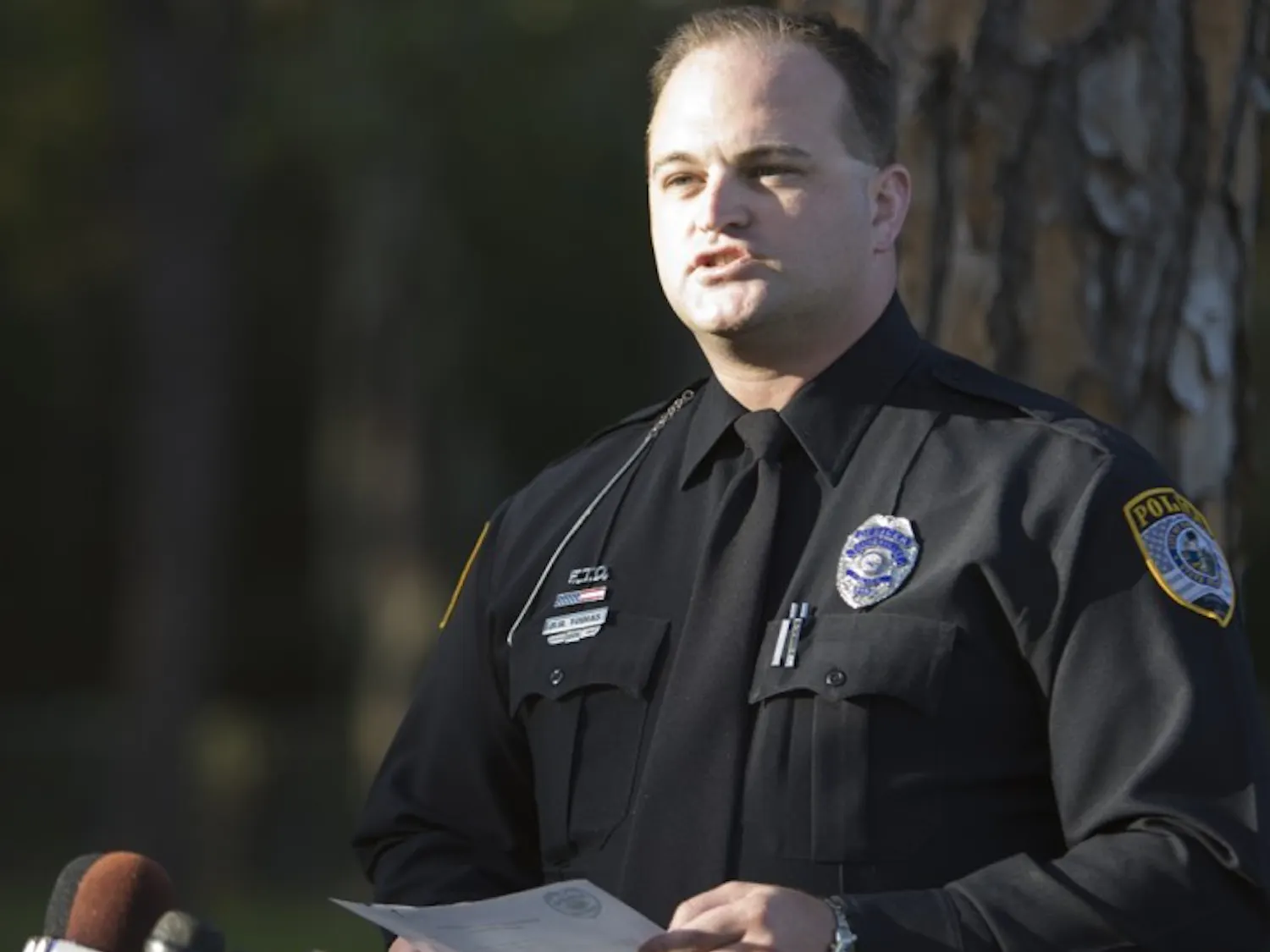 Gainesville Police spokesman Ben Tobias spoke with reporters Friday afternoon about the department charging Pedro Bravo with the murder of Christian Aguilar. 