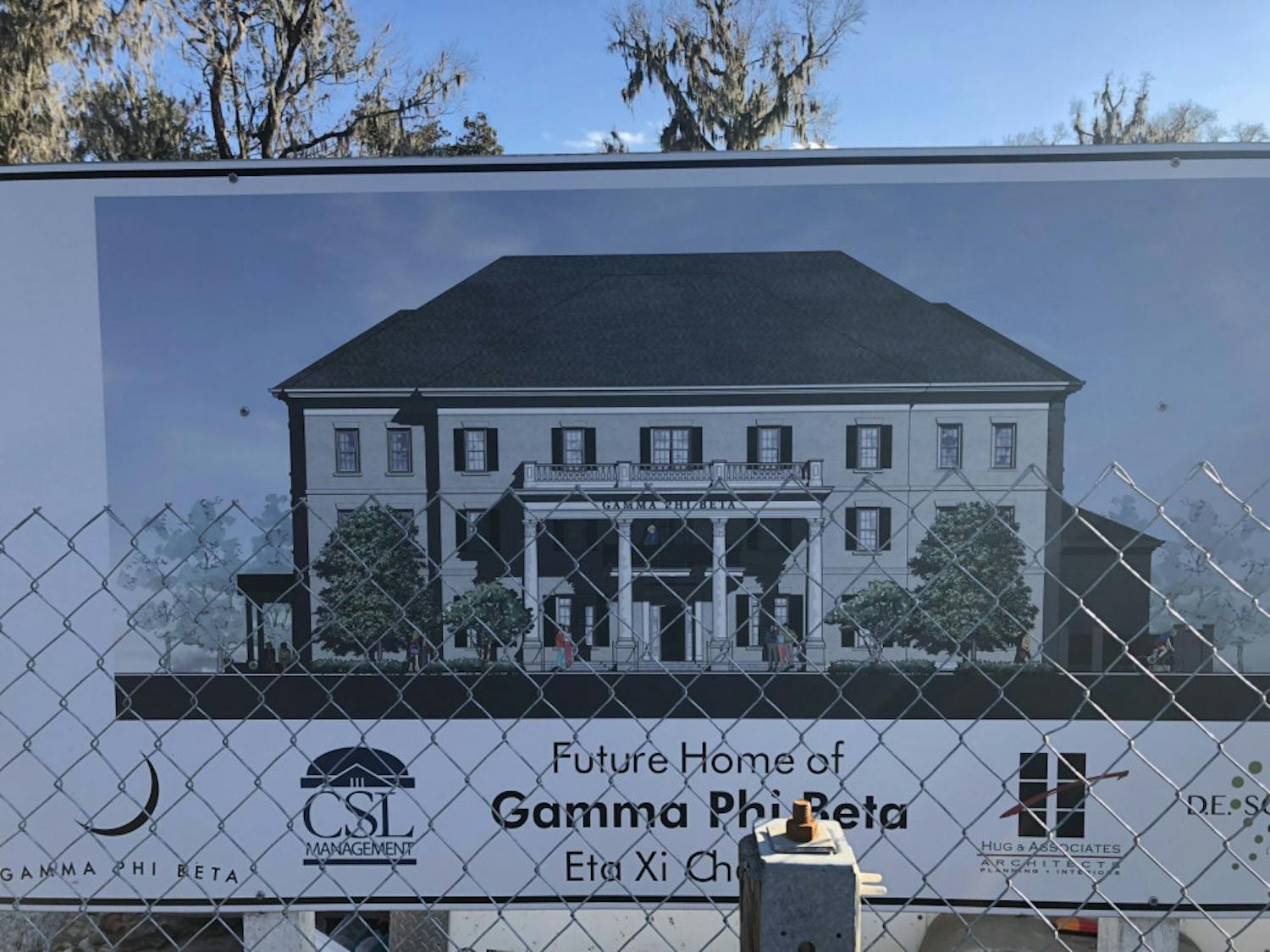 A rendition of Gamma Phi Beta's new house, located at 1251 SW 9th Ave., which will be completed in August. Construction on the $10.5 million house started in Fall 2017.