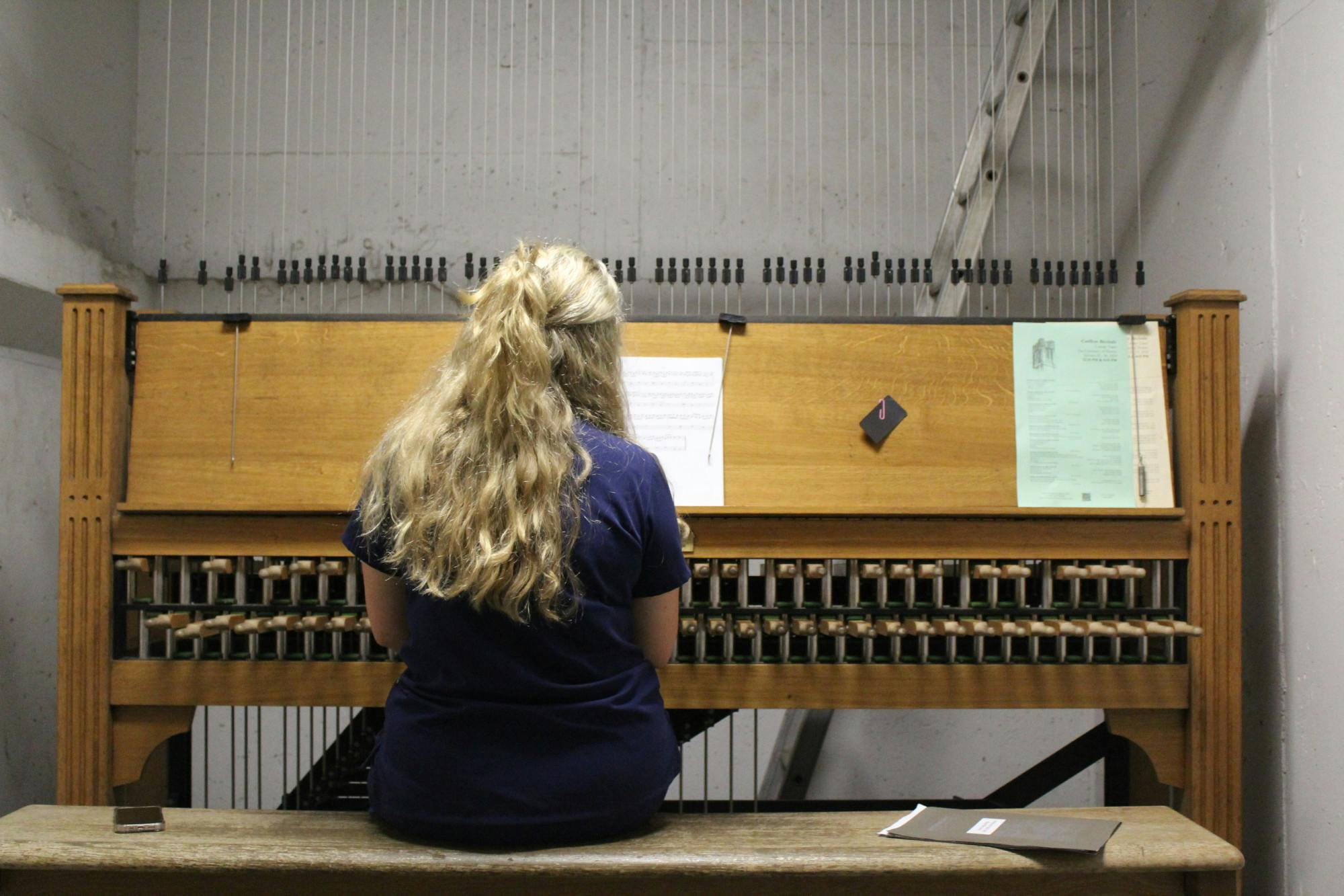 Senior Beth Blair in Century Tower on Thursday, Jan. 25, 2024.