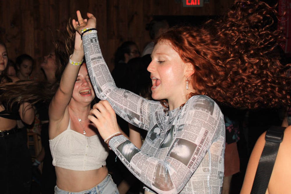 <p>From ballads to bangers, audience members dance to Taylor Swift&#x27;s discography at the High Dive on Thursday, June 6, 2023. </p>
