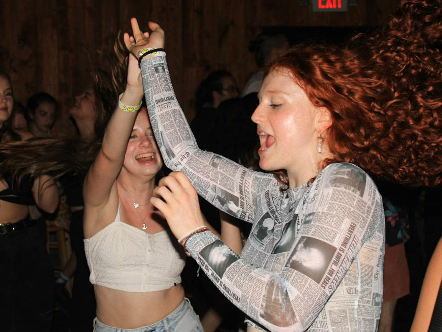 From ballads to bangers, audience members dance to Taylor Swift&#x27;s discography at the High Dive on Thursday, June 6, 2023. 