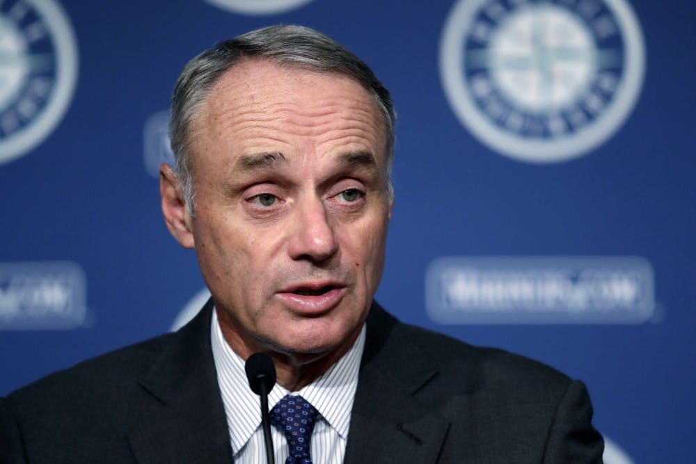 MLB commissioner Rob Manfred has denied altering the league’s baseballs on purpose, but admitted at the Associated Press Sports Editors commissioners meeting last month that the ball does have less drag.
