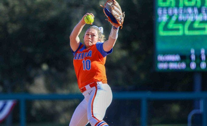 Natalie Lugo threw her first solo complete-game shutout in Wednesday night's win over Jacksonville.