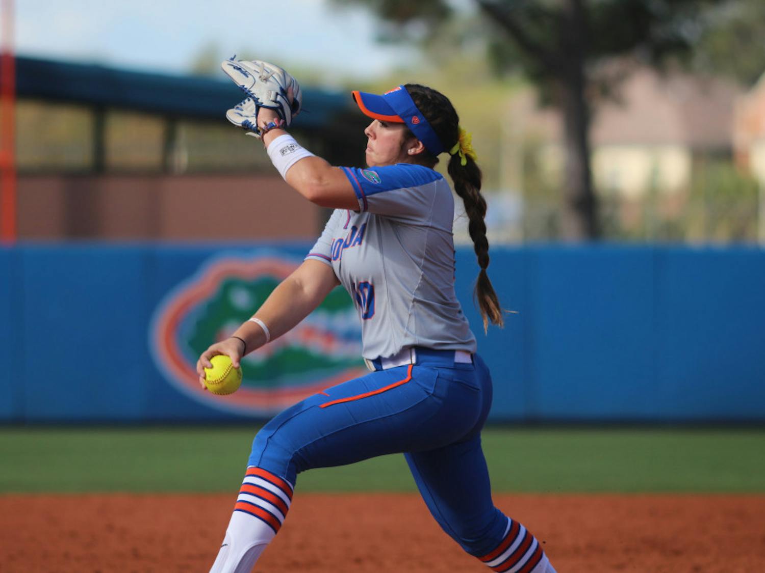 Freshman Natalie Lugo logged her first career start Saturday against Hampton.