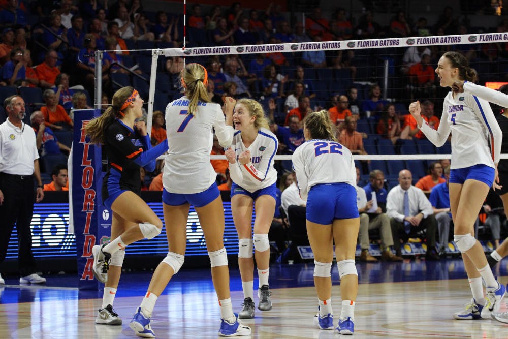 <p>Florida's volleyball team is headed to the Final Four after defeating USC 3-2 on Saturday night in the quarterfinals of the NCAA Tournament at the O'Connell Center.</p>