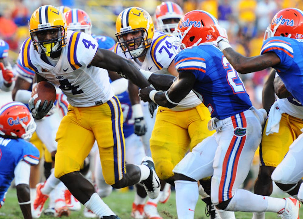 <p>Florida coach Will Muschamp cited poor tackling as one of the main reasons the team struggled against the run in games against Alabama and LSU, when the defense allowed 464 rushing yards and two 100-yard rushers. Muschamp said changes in personnel could be on the horizon.</p>