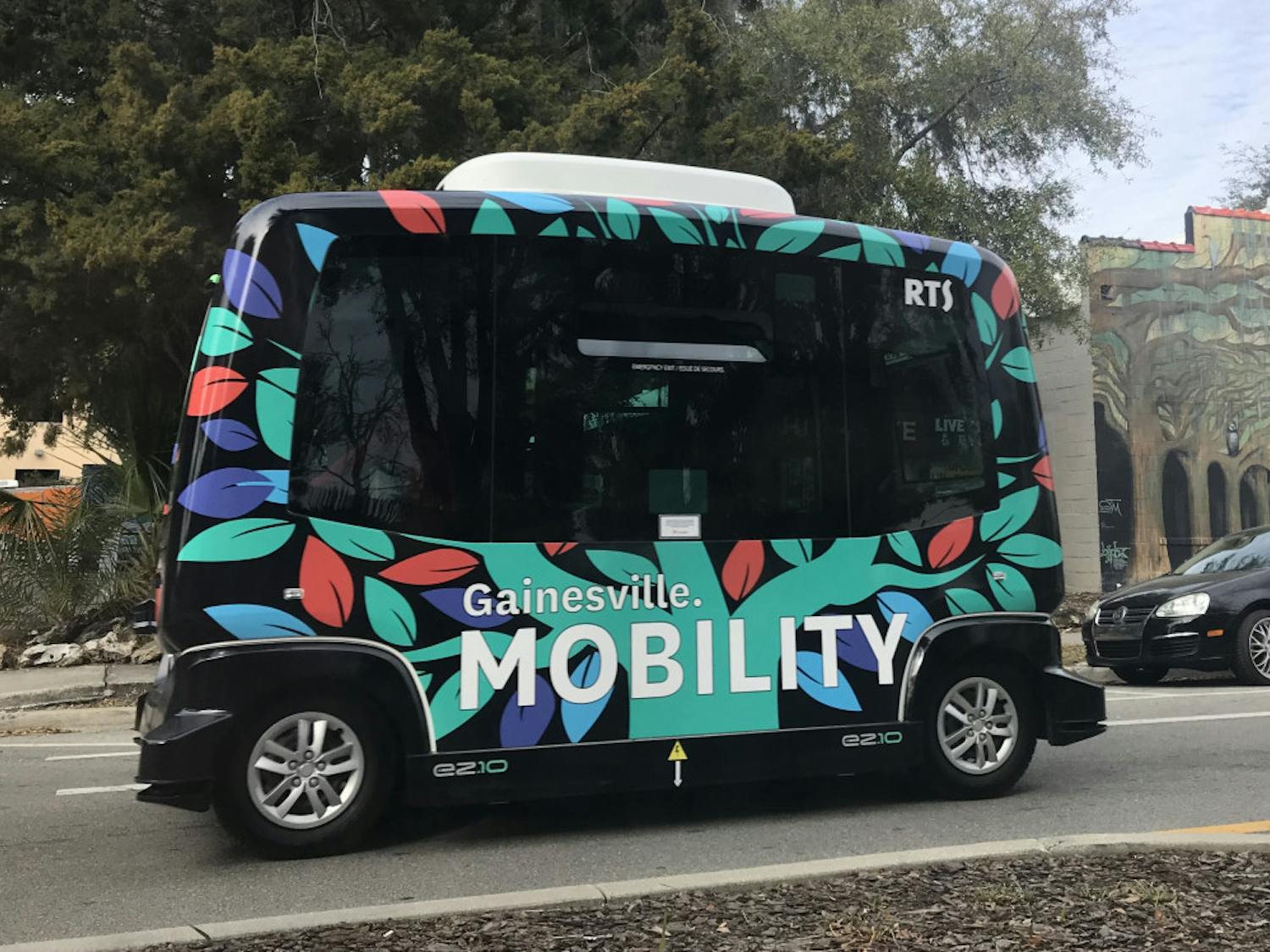 The autonomous shuttle is in a testing phase until June.