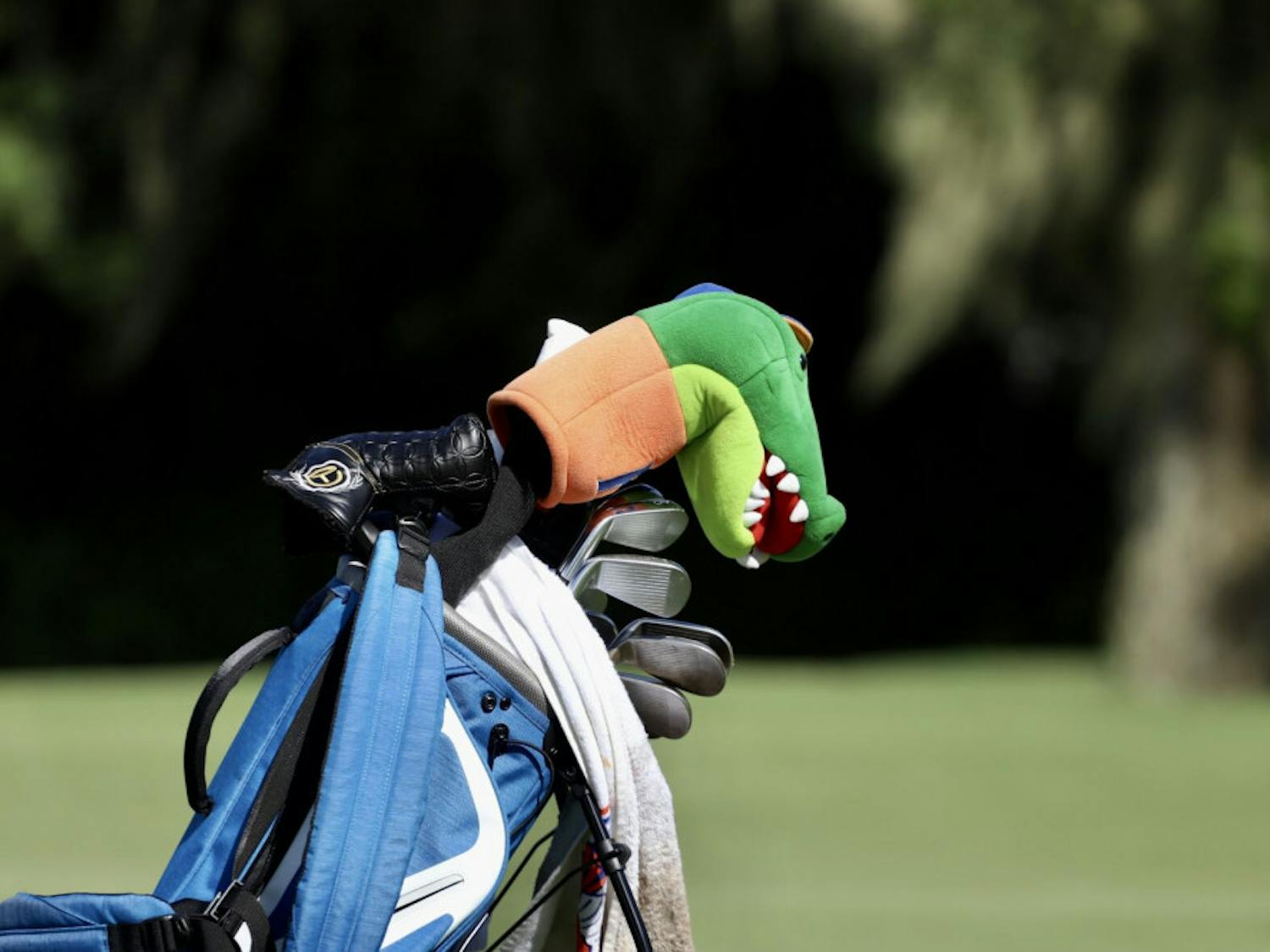 A Florida bag at Mark Bostick Golf Club in Gainesville, Florida. Junior John DuBois finish as the individual SEC champion. The Gators are now moving through match play in search of a team title. 