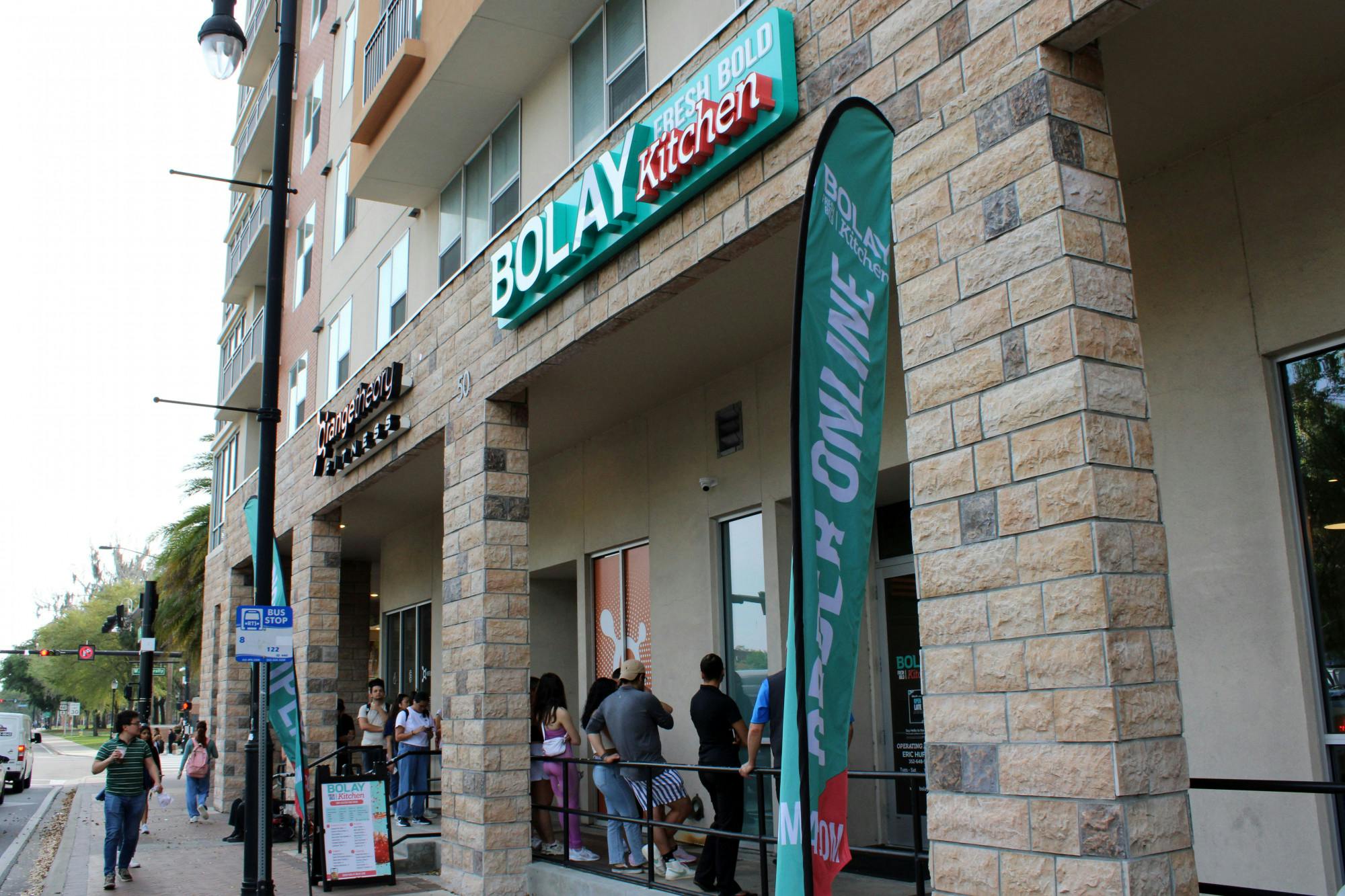 Hungry students visited Bolay's new location on University Avenue to get the grand opening free meal on Thursday, March 2, 2023.