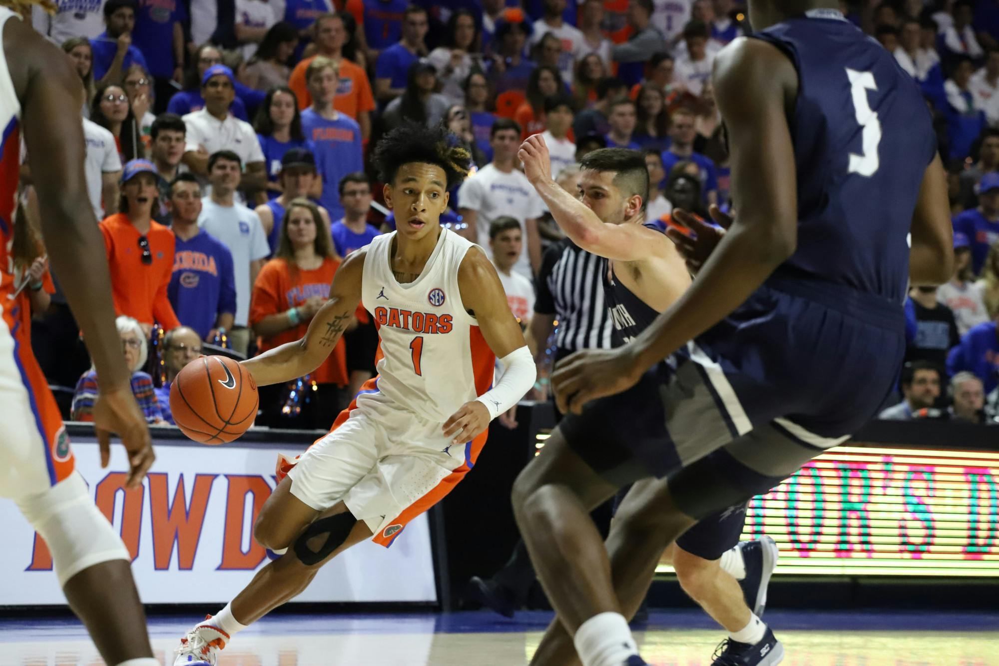 Gators guard Tre Mann finished with 17 points and eight rebounds, willing Florida to a comeback victory on Tuesday against Ole Miss