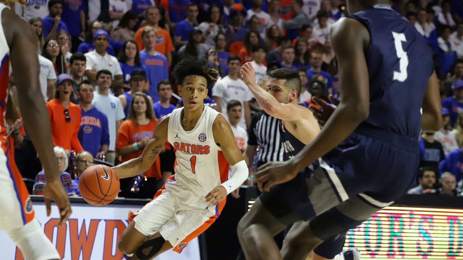 Gators guard Tre Mann finished with 17 points and eight rebounds, willing Florida to a comeback victory on Tuesday against Ole Miss