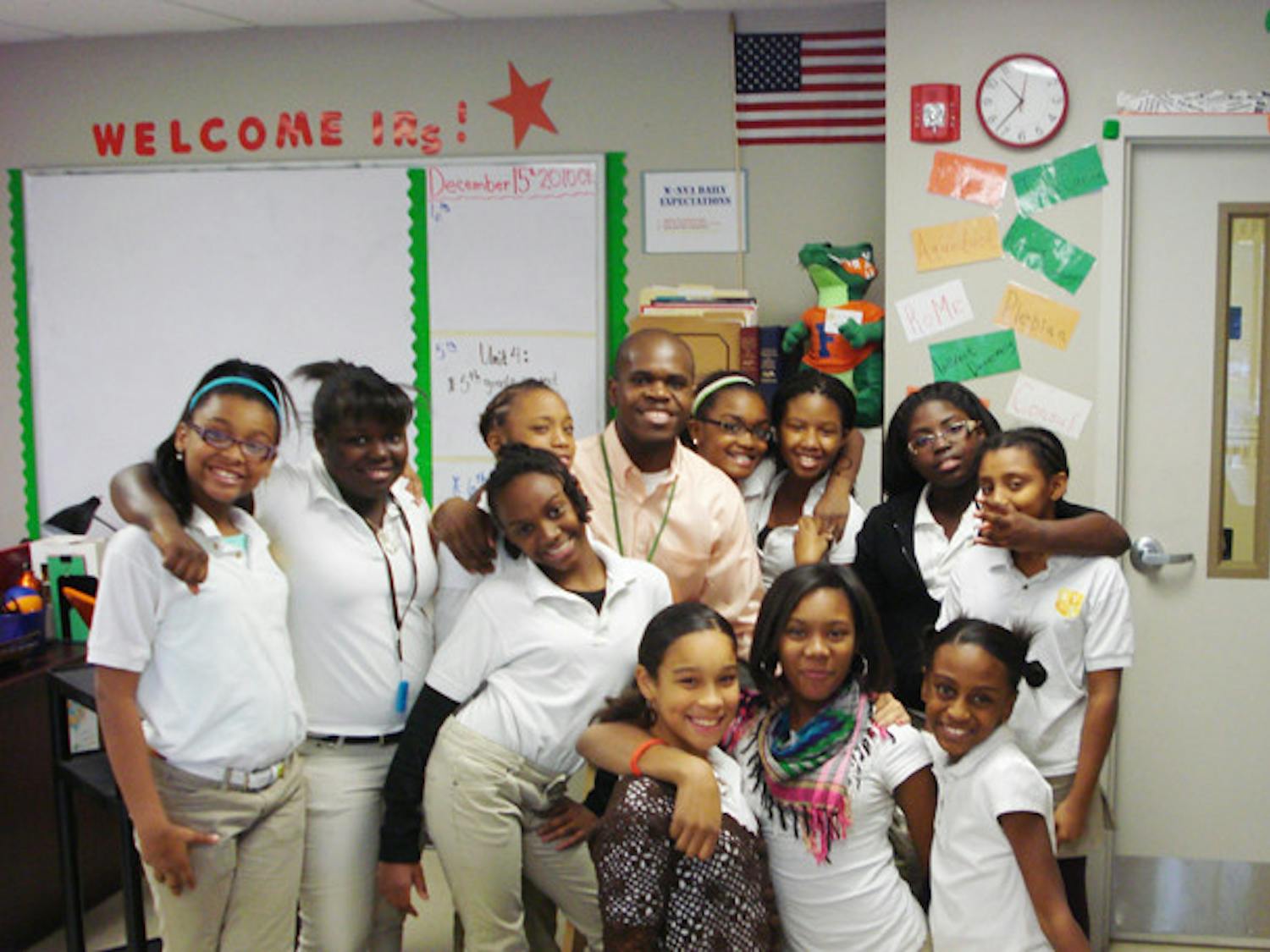 Anthony Fowler, who is a 2010 Nashville corps member, teaching fifth- and sixth-grade social studies at New Vision Academy. Fowler is the former president of the Florida Cicerones.
