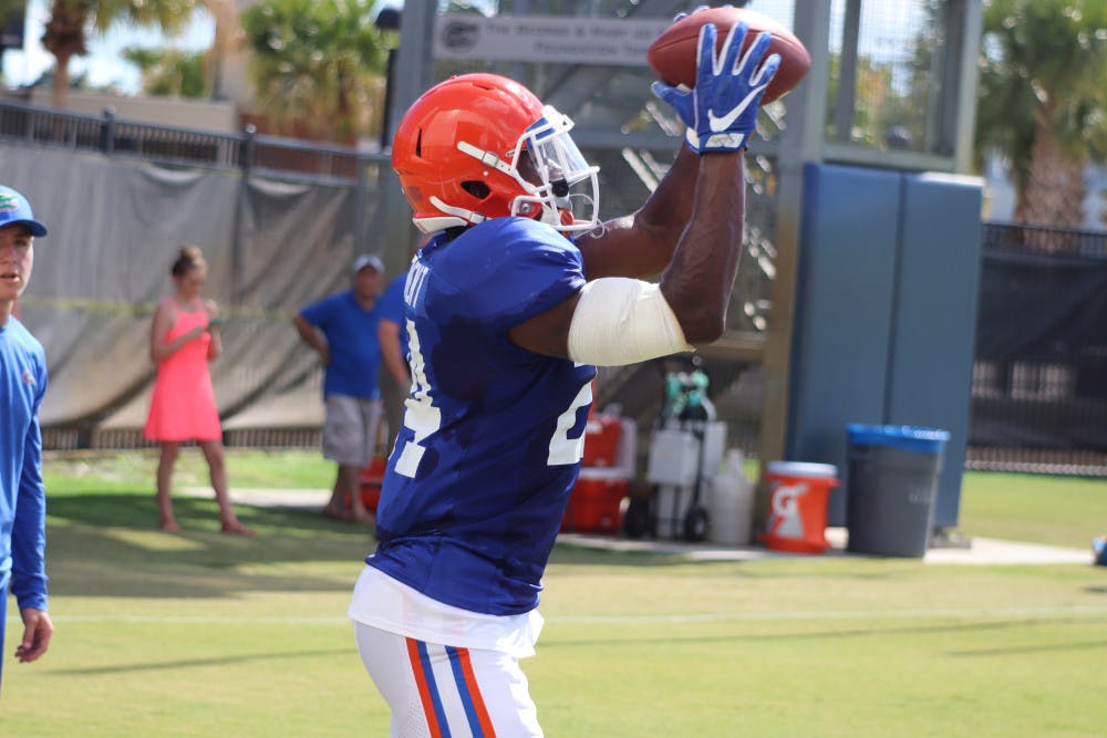 Gators running back Iverson Clement played against Charleston Southern in the season opener. He had one carry for five yards.