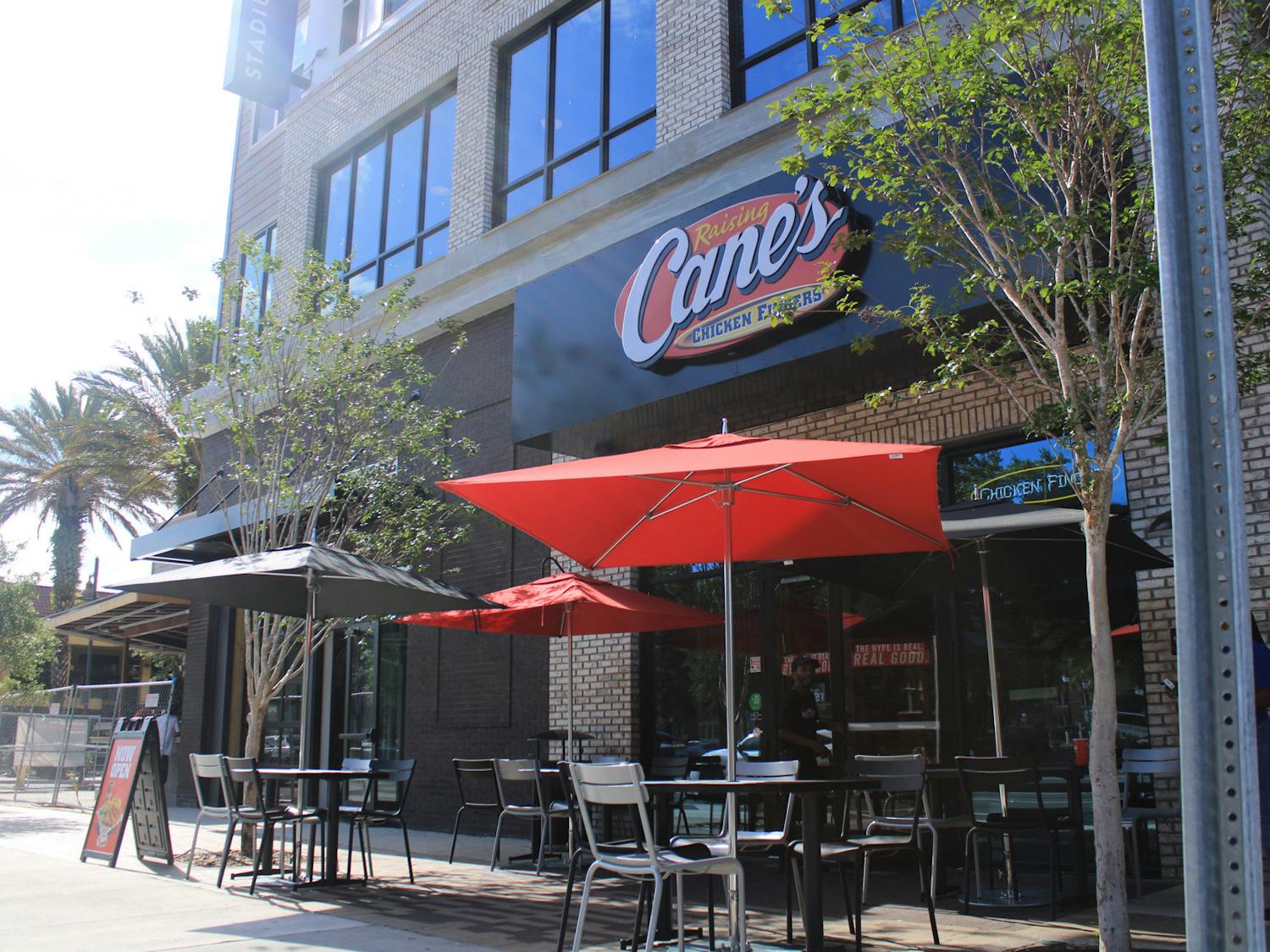 The new Raising Cane’s restaurant is seen on 1680 W University Ave. on Tuesday, June 13, 2023