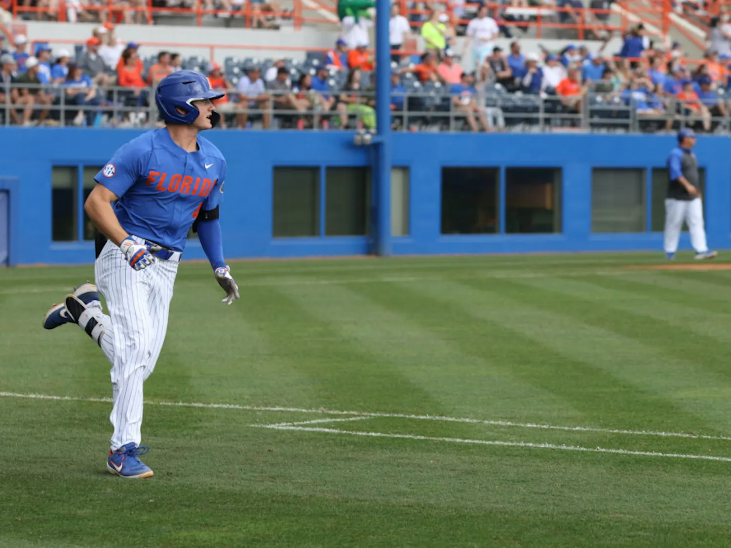 UF outfielder Jud Fabian went 1 for 5 during Florida's 5-4 win over Jacksonville in extra innings. His only hit of the game came in the top of the 10th inning when he hit a double to right-center field.
