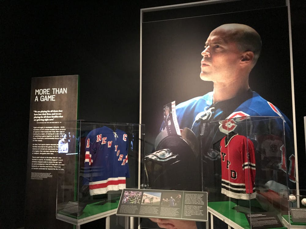 <p class="p1">The 9/11 Museum opened an exhibit dedicated to sports culture following that tragic day in history. Mark Messier of the New York Rangers wasn’t sure when the best time to resume sports again would happen, but after playing his first game back on the<span class="Apple-converted-space"> </span> ice, he knew it was the right time.</p>