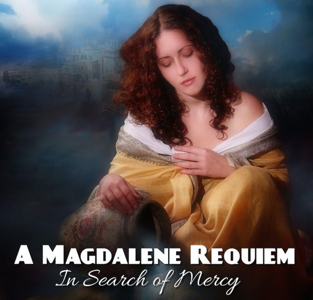 An illustration was provided for “A Magdalene Requiem, In Search of Mercy” concert on Saturday. It displays a woman intended to be from one of the Magdalene asylums.