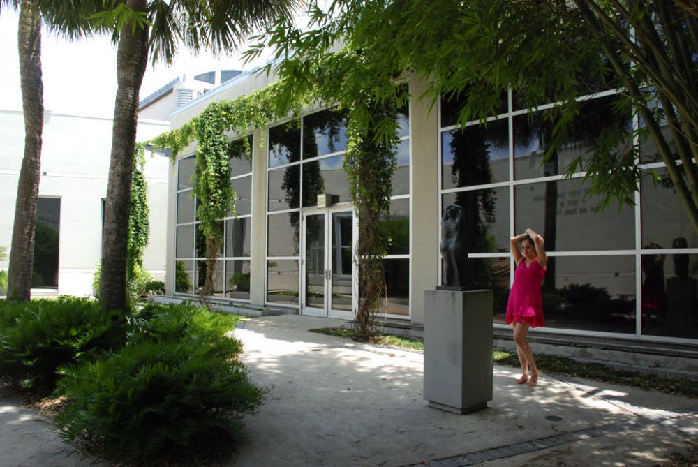 <p>Debbie Maciel poses for a promotional photo for the “Harn Museum of Dance” event on Saturday. About 70 dancers from the UF’s School of Theatre and Dance will perform from 1 to 4 p.m., combining a variety of the visual arts and dance.</p>