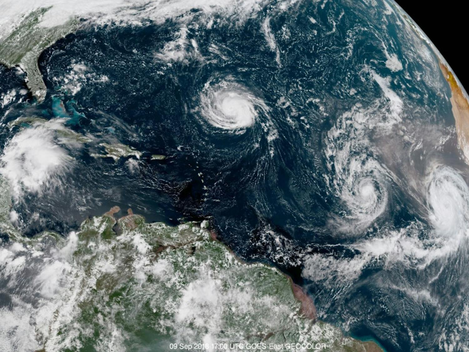 Hurricane Florence is brewing in the Atlantic Ocean, followed by tropical storms Isaac and Helene.&nbsp;