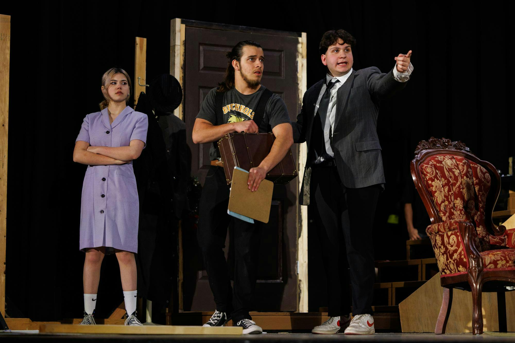 Students at Buchholz High School reherse Arsenic and Old Lace on Thursday, Jan. 15, 2026.
