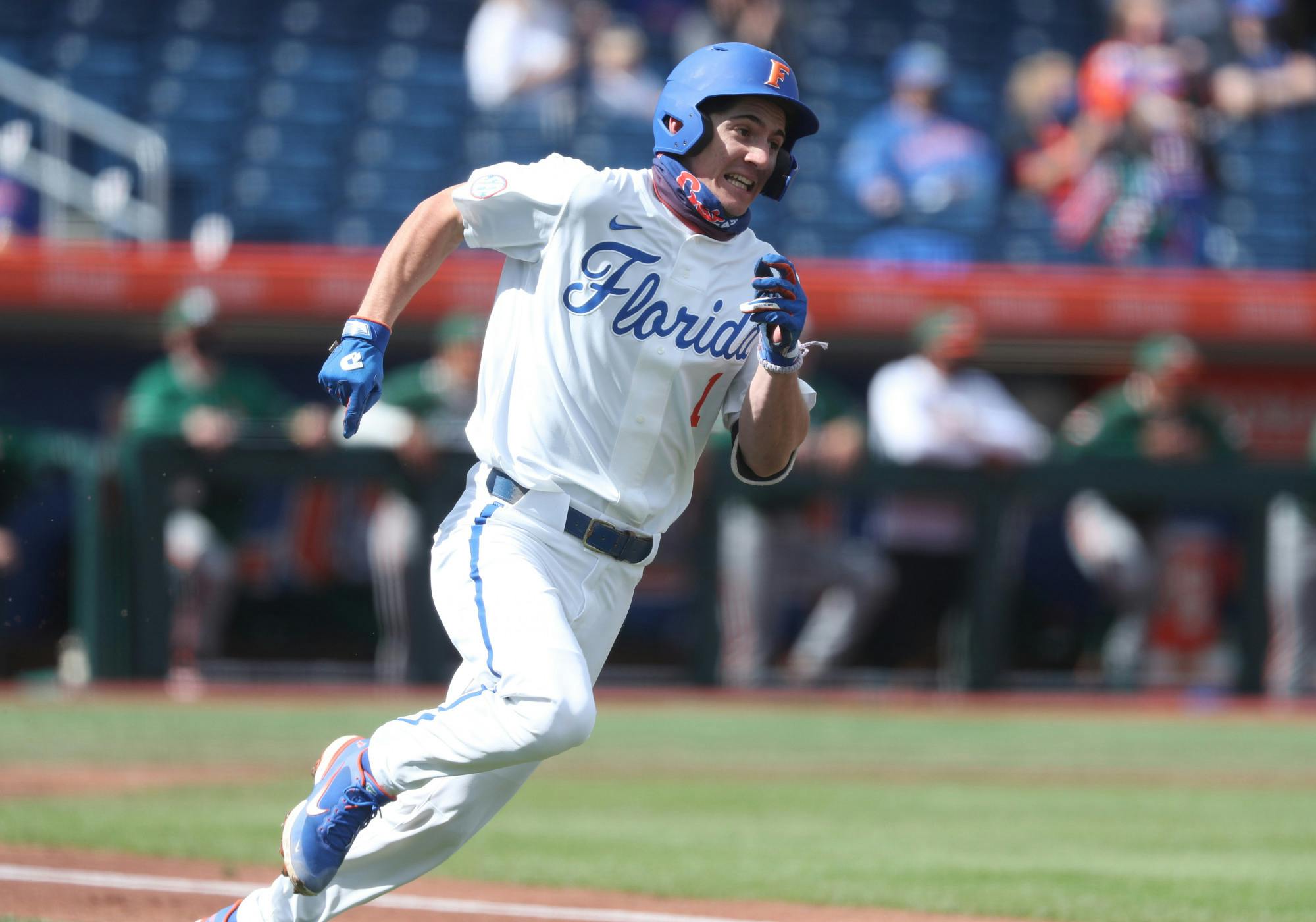 The Gators are off to a near-historic start at the plate. The team batting average stands at  .316, with 99 hits in just eight games. UF-UM game Feb. 21. Courtesy of the SEC Media Portal.