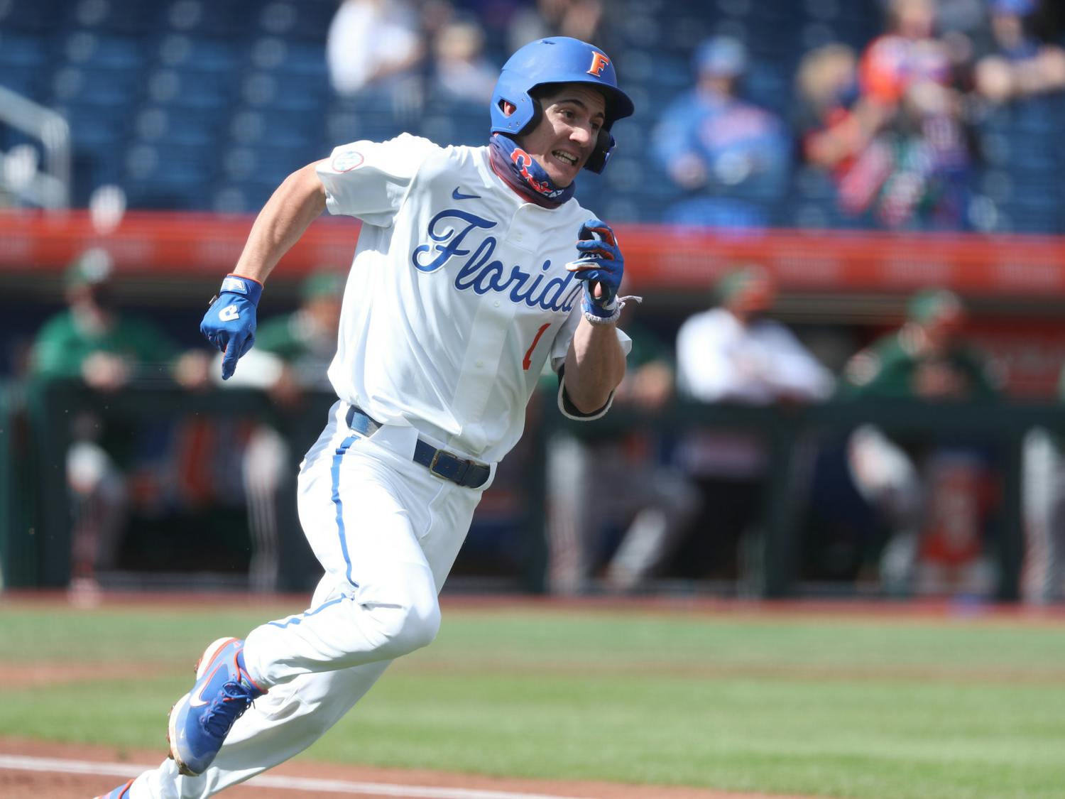 The Gators are off to a near-historic start at the plate. The team batting average stands at .316, with 99 hits in just eight games. UF-UM game Feb. 21. Courtesy of the SEC Media Portal.