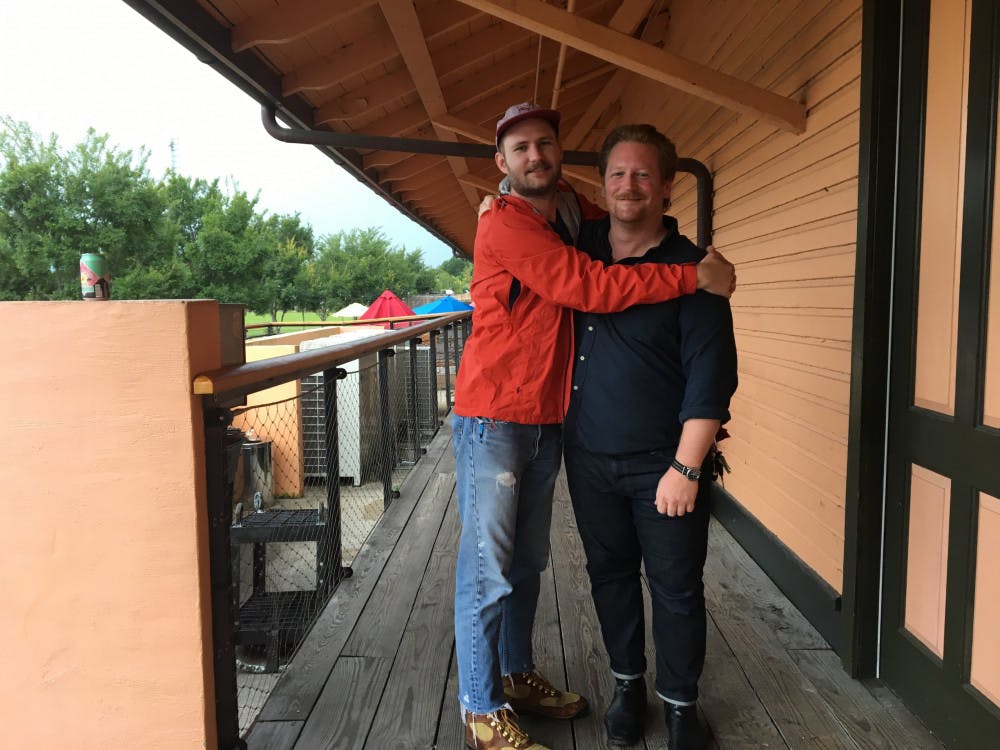 Scott Kauffmann, left, Chris Hillman, right