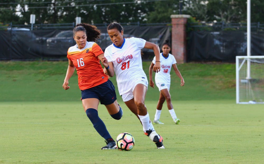 Defender Rachelle Smith called a team meeting after the Gators gave up their third goal to Southern California Sunday night. 