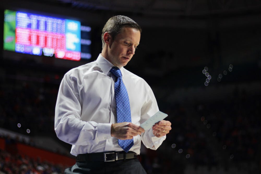 <p>UF coach Mike White has expressed his freshmen have yet to earn his trust to play in tight games or against better opponents. Against Gonzaga, Mike Okauru saw 10 minutes of playing time and Deaundrae Ballard saw just seven.</p>