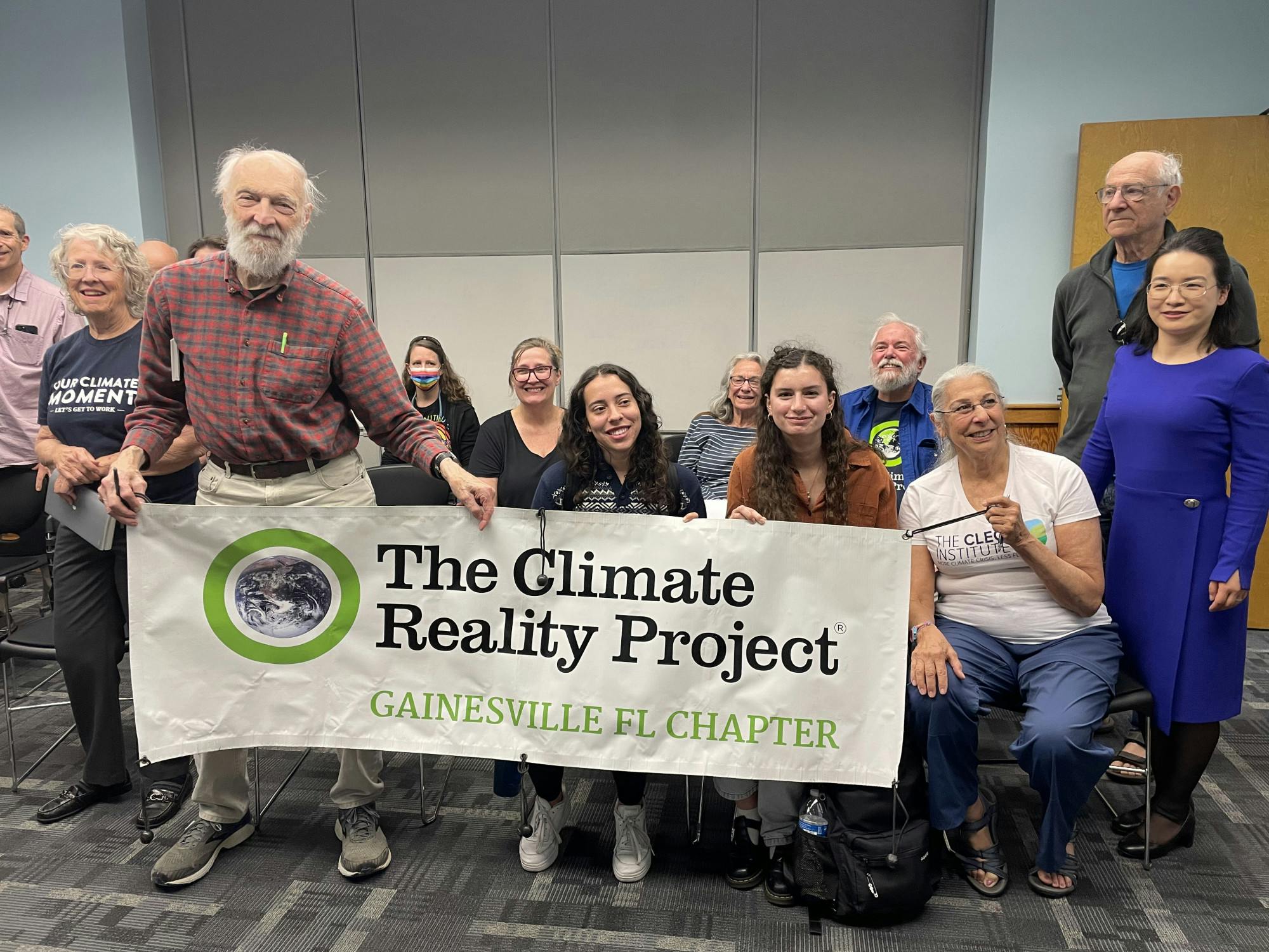 Gainesville Chief Climate Officer Dan Zhu held an open discussion with a group of citizens and activists at a Climate Action Plan meeting on Monday, Feb. 26, 2024.