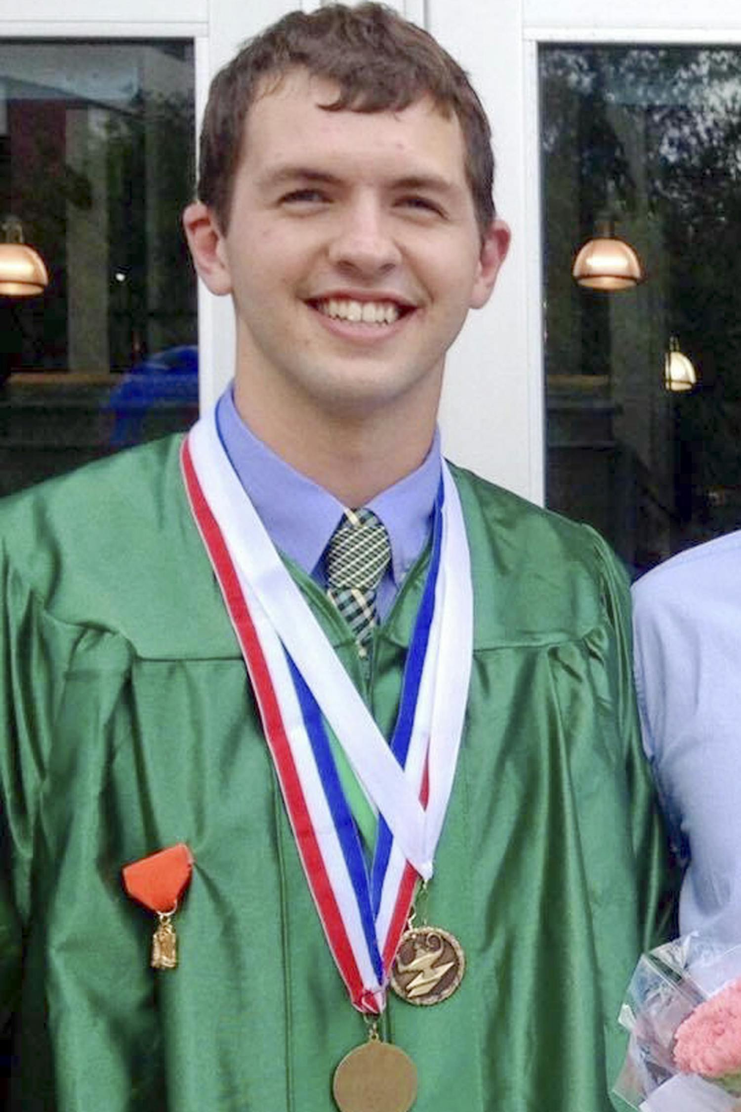 Landon Rogers, 19, poses for a photo after his graduation from Eastside High School last spring. Rodgers was a UF exploratory freshman in the college of liberal arts and sciences and collapsed during UF’s Air Force ROTC training on Nov. 19, 2015.