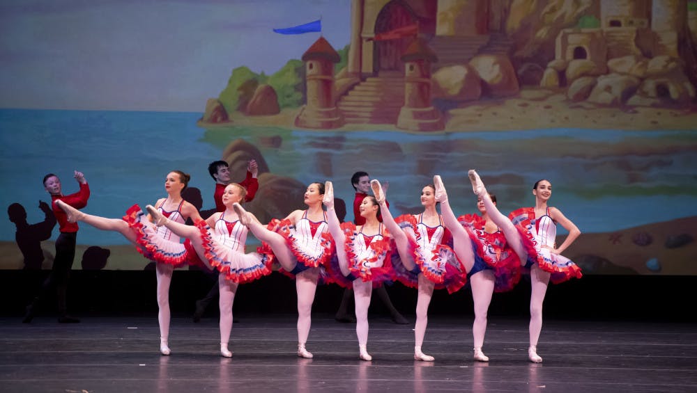 <p><span>Many of the young Pofahl students came together to represent the sea life in "The Little Mermaid."</span></p>