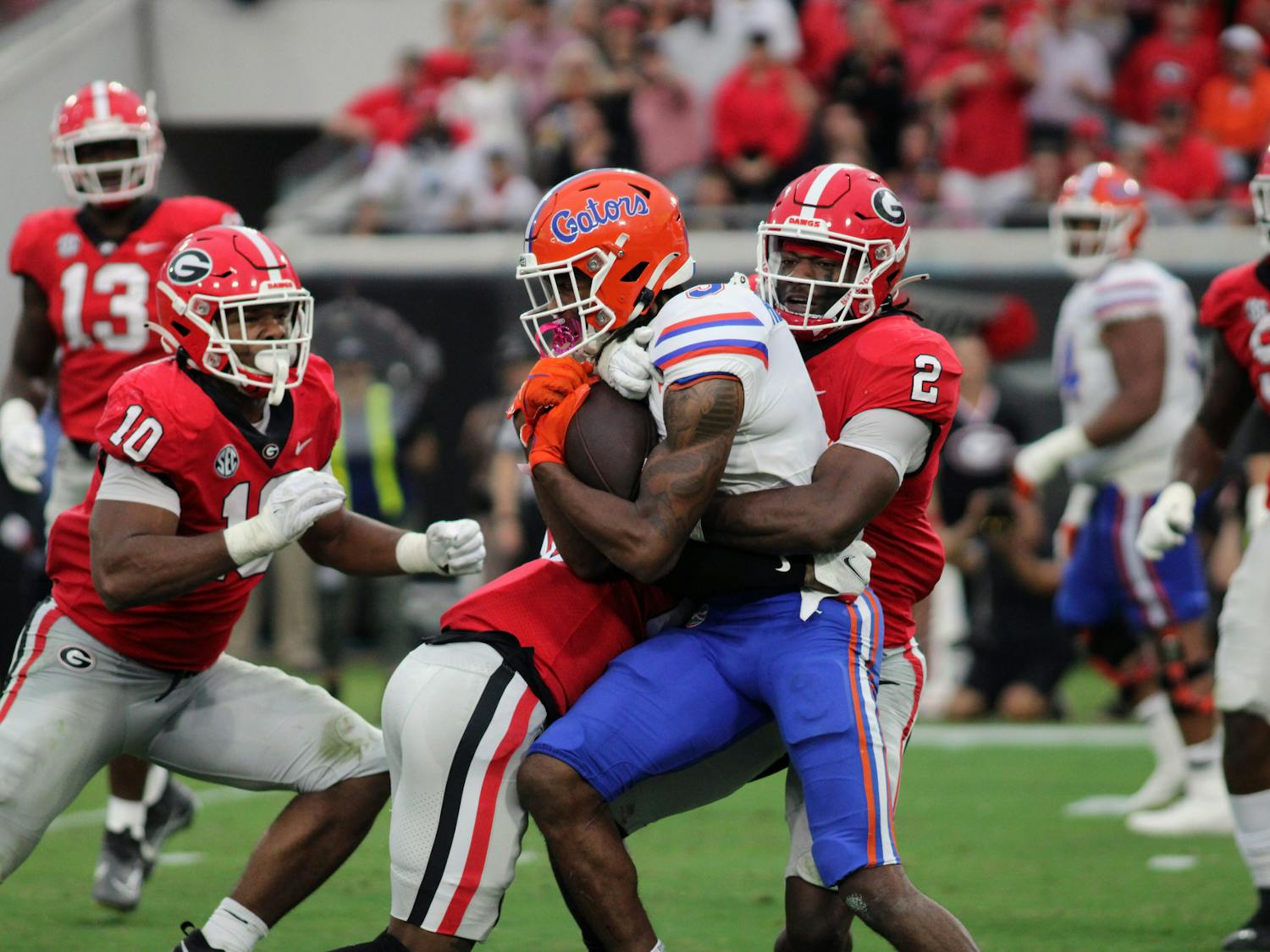 UGA, the No. 1 team in the country and reigning national champion, proved to be too much for Florida Saturday en route to a 42-20 win. Georgia’s best players like Bowers and junior defensive lineman Jalen Carter dominated as head coach Kirby Smart’s team looked the part of the country’s top team.