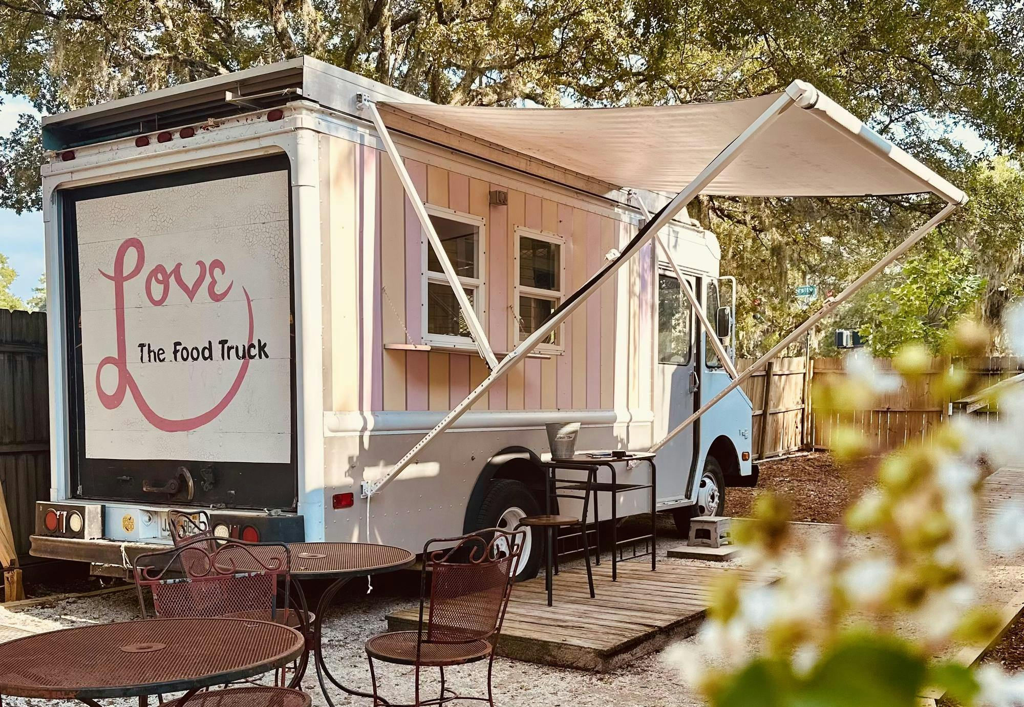 Love the Food Truck, which opened in 2024, sits outside in Gainesville, Fla., on Aug. 13, 2024. 