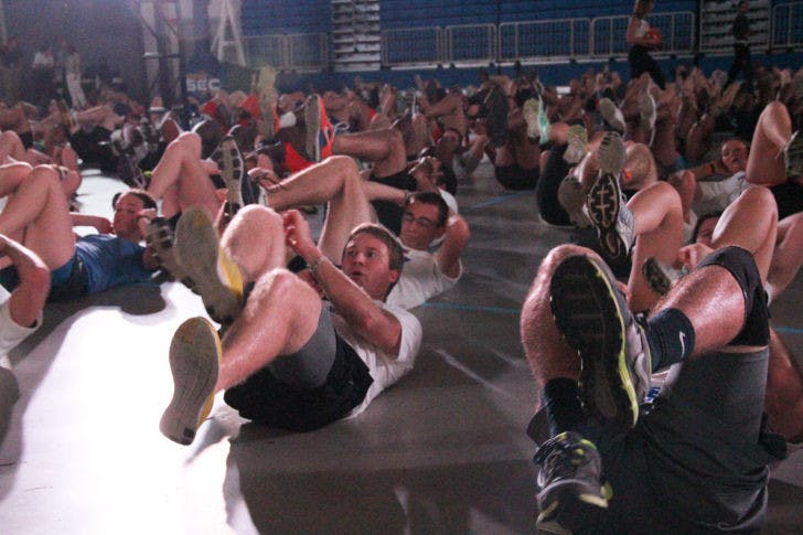 UF students show their intensity at the Nike Fuel Your Team Intensity #COUNTS workout in the Stephen C. O’Connell Center on Wednesday night.