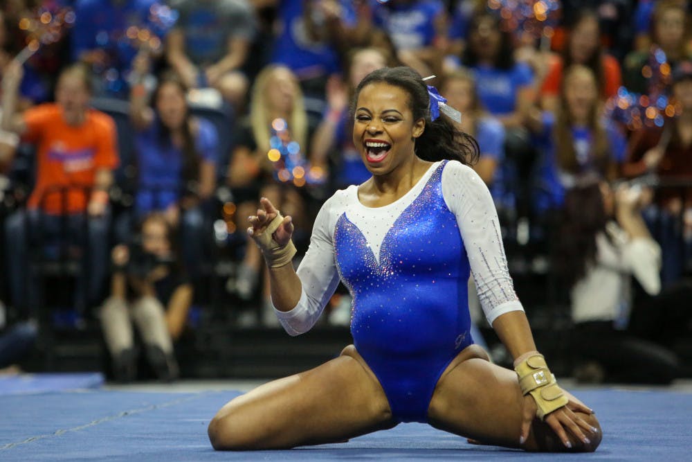 <p>Senior Kennedy Baker earned her third career perfect 10.0 against Alabama on Friday. </p>