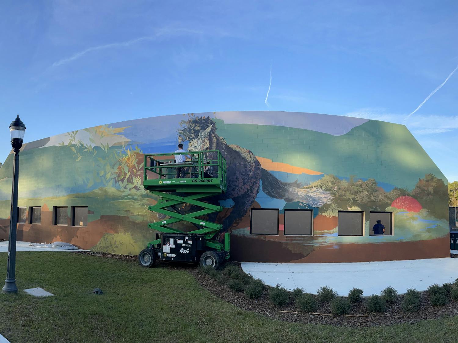 The mural took Ernesto Maranje about one week to complete.