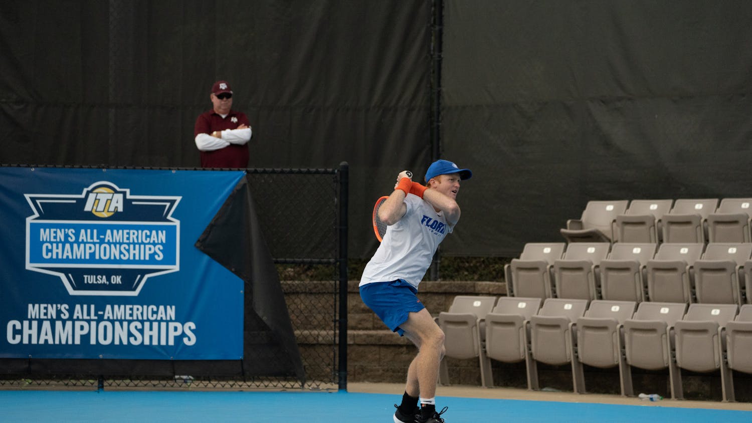 Freshman Jonah Braswell competes at the ITA All-American Championships, which concluded play Oct. 8. 