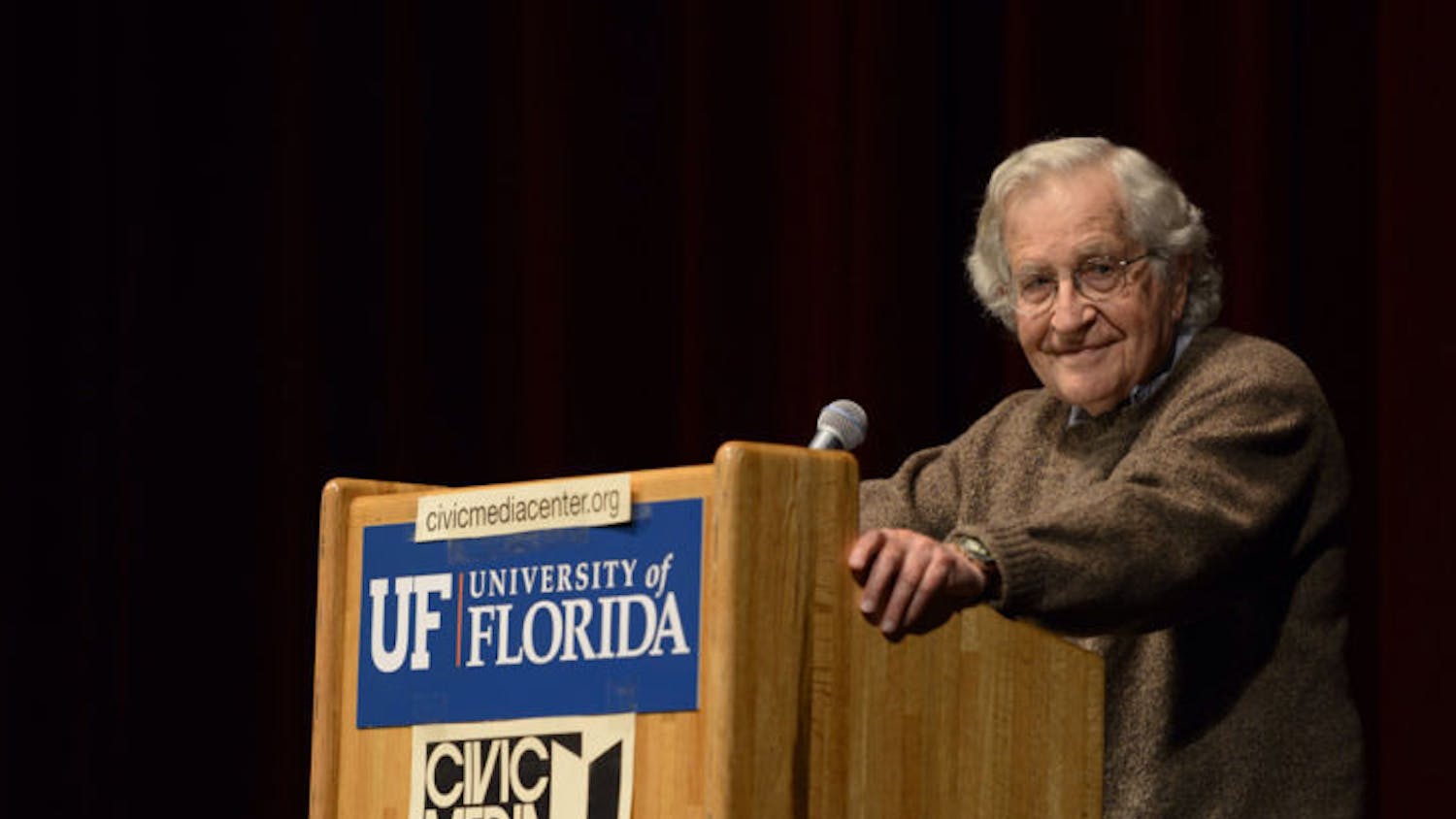 Noam Chomsky, a world-renowned linguist, philosopher, cognitive scientist and logician, delivers a special guest lecture Tuesday evening at the Phillips Center for the Performing Arts.